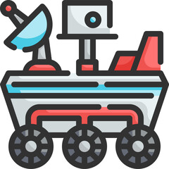 moon rover Illustration on a white background.