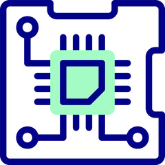 motherboard Illustration on a white background.