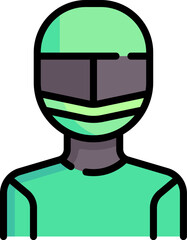 motorcyclist Illustration on a white background.