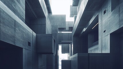 Obraz premium Abstract concrete architectural interior.