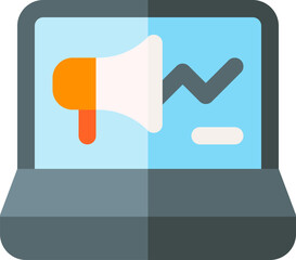 online advertising Illustration on a white background.