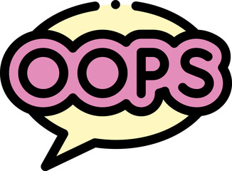 oops Illustration on a white background.