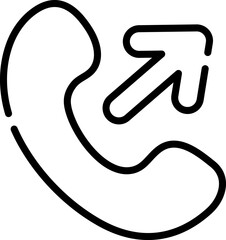 outgoing call Illustration on a white background.