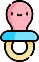 pacifier Illustration on a white background.