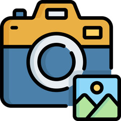 photo camera Illustration on a white background.