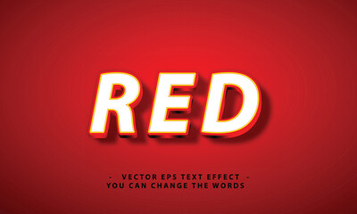red text with effect illustration