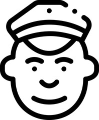 pilot Illustration on a white background.