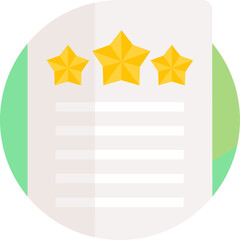 reviews Illustration on a white background.