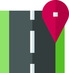 route Illustration on a white background.