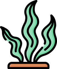 seaweed Illustration on a white background.