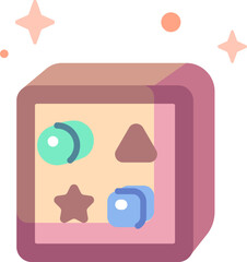 shape toy Illustration on a white background.