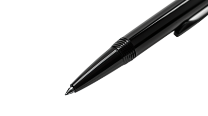 Precision in Design: A close-up shot reveals the sleek details of a modern pen, its glossy finish reflecting the light, inviting you to explore the artistry of everyday objects. 