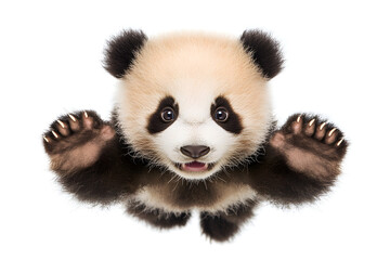Naklejka premium Adorable Panda Cub Plays Cheerfully