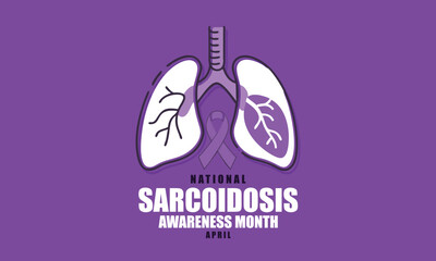 National Sarcoidosis Awareness Month. background, banner, card, poster, template, Vector, illustration.