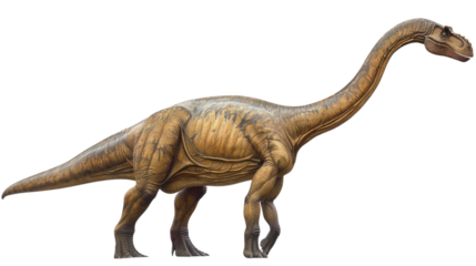Prehistoric Giant: An artist's rendering of a majestic dinosaur, showcasing its size and characteristics, set against an implied landscape.