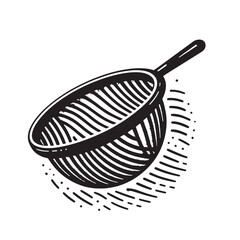 Black Color Whisk Silhouette Vector Illustration, Solid White Background