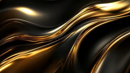 Striking gold and dark background with smooth, flowing lines creating an elegant and dynamic design.