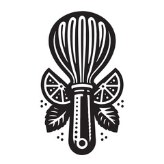 Black Color Zester Silhouette Vector Illustration, Solid White Background