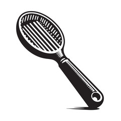 Black Color Zester Silhouette Vector Illustration, Solid White Background