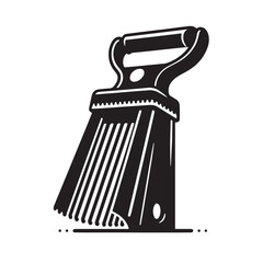 Black Color Zester Silhouette Vector Illustration, Solid White Background