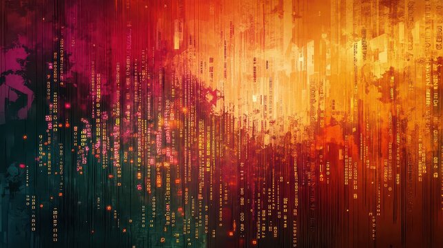 Abstract digital binary code and graphs