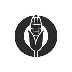 Agriculture Logo Design On Letter O With Corn Symbol for Farm Logo Template