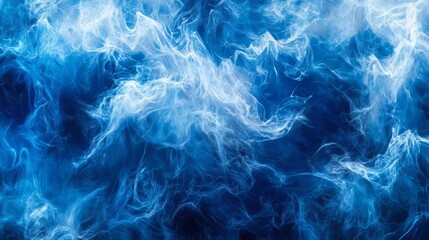 Obraz premium Abstract blue and white energy waves flow and swirl in a dynamic and captivating composition.