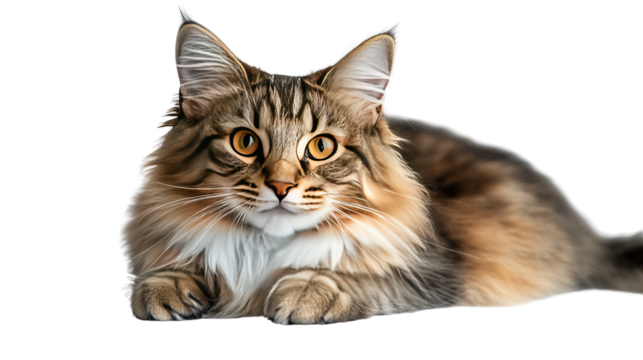 Majestic Maine Coon: A regal Maine Coon cat with striking features and a captivating gaze, a photorealistic portrait of feline elegance.