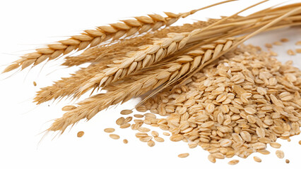 Golden Wheat Grains and Ears PNG &ndash; Agriculture Harvest Transparent Background