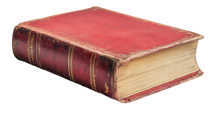Vintage Book: A captivating close-up of an antique, leather-bound book, aged gracefully with the passage of time. Its worn cover and aged pages whisper stories of yesteryear.