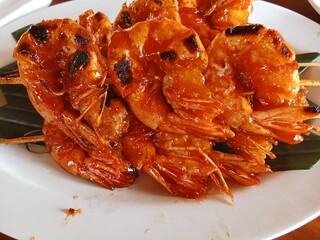grilled shrimp on a plate