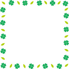 네잎클로버 액자 틀 벡터