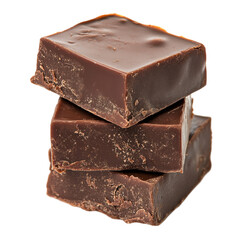 Rich Chocolate Burfi on transparent background