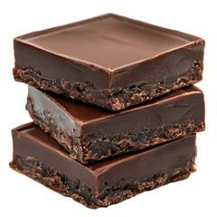 Rich Chocolate Burfi on transparent background