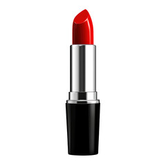 Classic Red Lipstick on transparent background