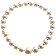 Obraz premium Elegant Pearl Necklace on transparent background