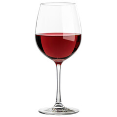 Elegant Wine Glass on transparent background