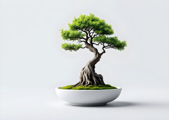 Zen Bonsai in a Minimalist Ceramic Pot