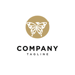 Letter O Butterfly Gold Logo Icon Vector