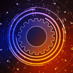 Process management, optimization operation, fix strategy industry, transmission gears wheel, software update status, Cog Gear Wheel on the technology abstract background