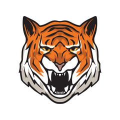 Tiger Head Vector illustration for poster, sticker, logo, tattoo