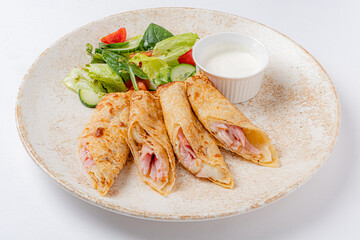 pancakes with ham and cheese