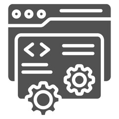 Web Development Glyph Icon