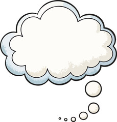 Cloud Thought Bubble Vector – Blank Speech Balloon for Ideas and Dialogue