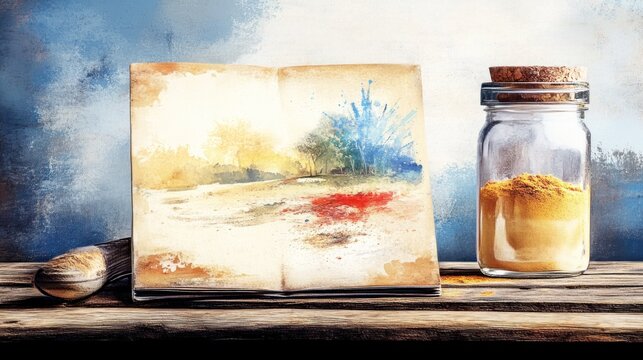 Vintage Cookbook from the 1930s in Historical Setting