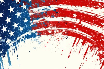 A modern and elegant Independence Day greeting card with a stylish stars and stripes theme.