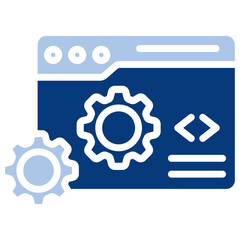 Development Flat Blue Icon