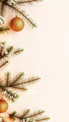 Obraz premium Elegant golden Christmas texture on crisp white background, premium, abstract, background