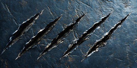 Dark Scratches on Rough Surface: A Grunge Texture