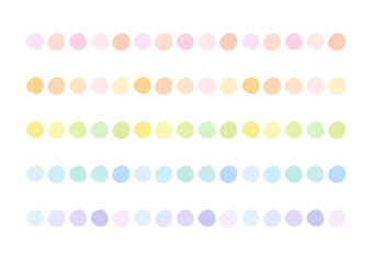 水彩風 手書きライン素材セット カラフル